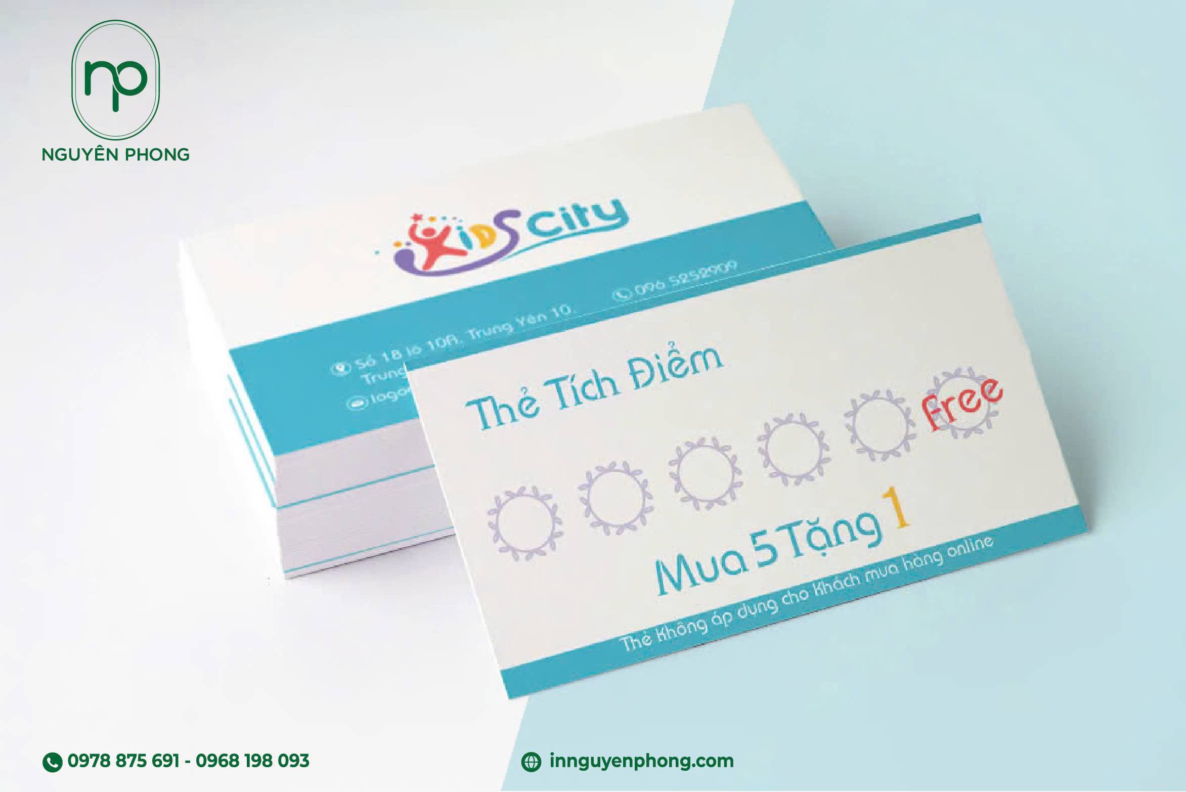 Mẫu thẻ tích điểm của các trung tâm trò chơi 